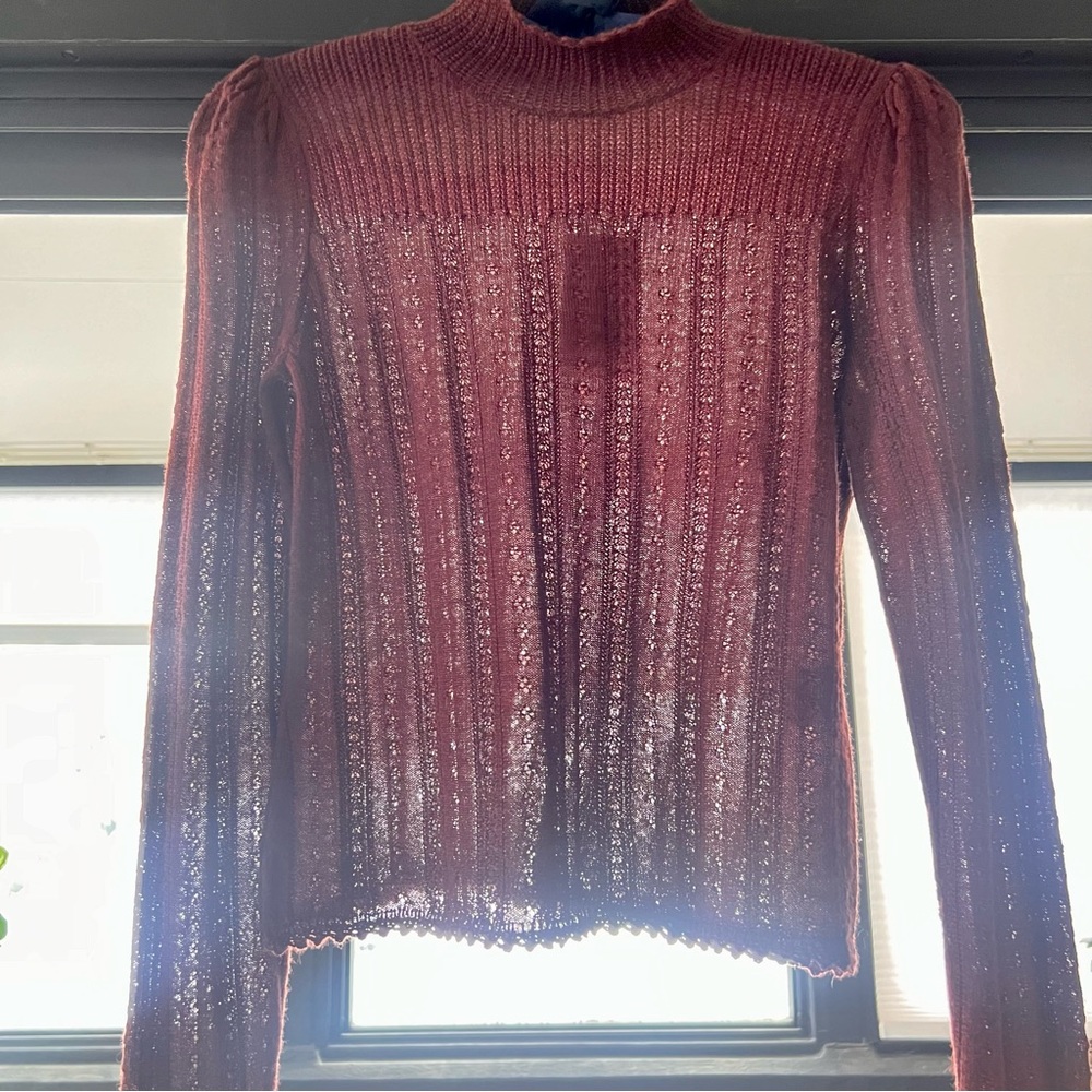 💋SOLD💋🍂🤎DÔEN ‘Minou’ Silk Baby Alpaca Brown Turtleneck M✨ - Picture 6 of 14